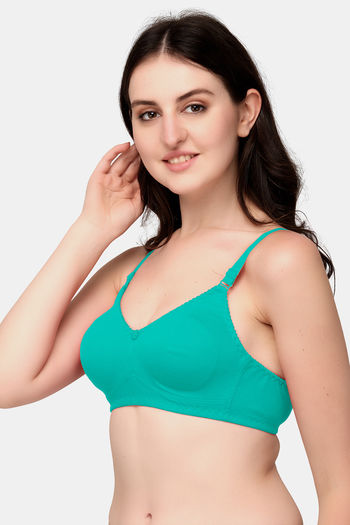Buy Exotica Lingerie Queen Double Layered Non Wired Full Coverage Bralette - Green