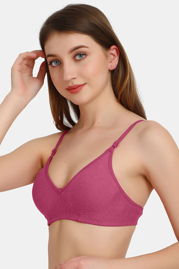 Buy Exotica Lingerie Venice Double Layered Non Wired Full Coverage Bralette  - Indian Red at Rs.552 online