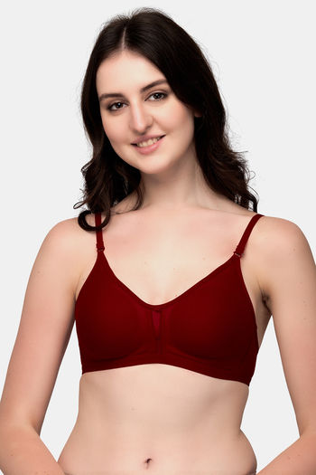 Buy Exotica Lingerie Italian Double Layered Non Wired Full Coverage Bralette  - Purple at Rs.419 online