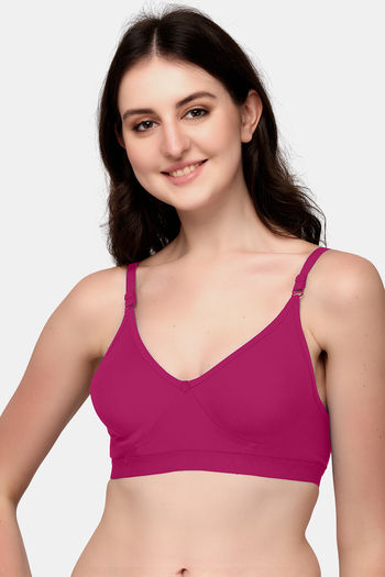 Buy Exotica Lingerie Italian Double Layered Non Wired Full Coverage Bralette - Rani Pink