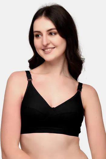 Buy Exotica Lingerie Nice Girl Double Layered Non Wired Full Coverage  Bralette - Black at Rs.359 online