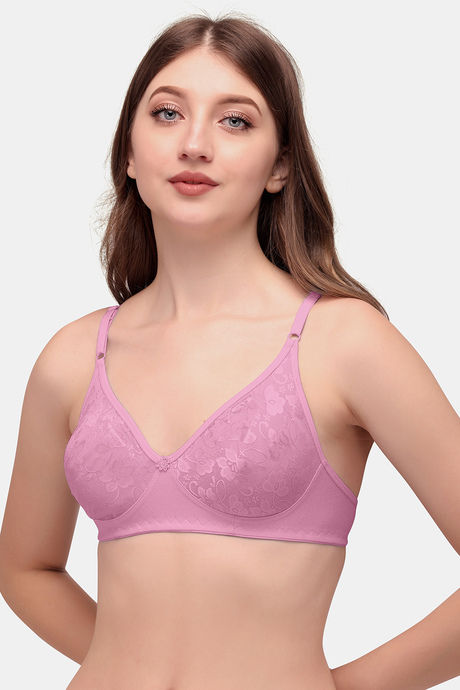 Buy Exotica Lingerie Double Layered Non Wired Medium Coverage T-Shirt Bra - Pink  at Rs.391 online