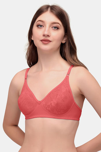 Buy Exotica Lingerie Double Layered Non Wired Medium Coverage T-Shirt Bra - Red