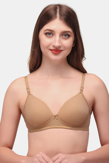 Buy Exotica Lingerie Padded Non Wired Medium Coverage Push up Bra - Skin at  Rs.629 online
