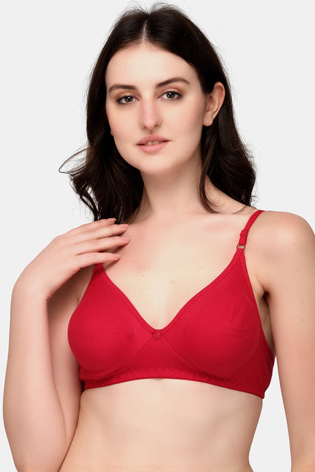 Buy Exotica Lingerie Padded Non Wired Medium Coverage T-Shirt Bra - Red at  Rs.479 online