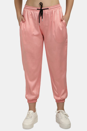 Buy Dark Pink Floral Printed Parallel Pants Online  W for Woman