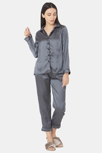 White company satin discount pyjamas