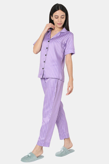 Lilac best sale satin pyjamas