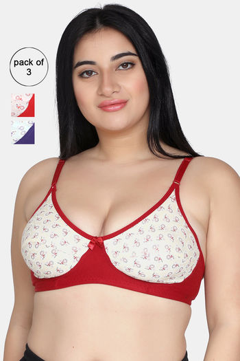 Buy SK DREAMS Single Layered Non-Wired Full Coverage T-Shirt Bra - Assorted  at Rs.319 online