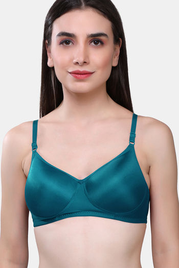 Buy Sk Dreams Padded Non Wired Full Coverage T-Shirt Bra - RamaGreen at  Rs.254 online