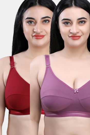 Buy DREAMING COMFORT MAROON NON WIRED PADDED BRA for Women Online