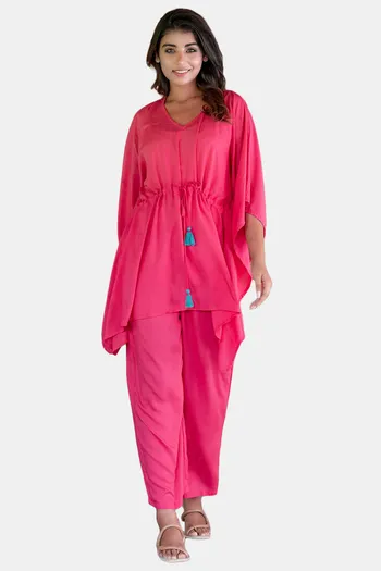 Buy Navyas Fashion Modal Loungewear Dress - Pink at Rs.1800 online
