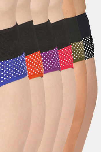 Buy Cups-In Medium Rise Full Coverage Hipster Panty (Pack of 6