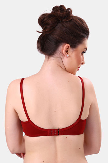 Buy MomToBe Double Layered Non-Wired Full Coverage Maternity / Nursing Bra  - Maroon at Rs.625 online