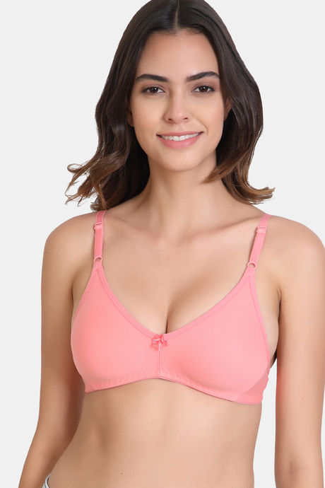 Buy Rosaline Rerooted Simplicity Everyday Double Layered Non Wired 3/4th  Coverage Lace Bra - Bottle Green at Rs.325 online