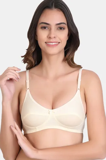 Buy LILY Everyday Single Layered Non Wired 3/4th Coverage Minimiser Bra -  Skin at Rs.699 online
