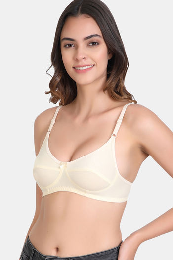 LILY Everyday Single Layered Non Wired 3/4th Coverage Minimiser Bra - Skin
