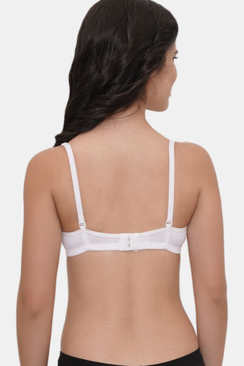 LILY Seamless Padded Non Wired 3/4th Coverage T-Shirt Bra - White