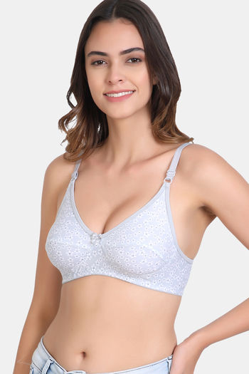 Lily Single Layered Non-Wired 3/4th Coverage Sag Lift Bra - Grey
