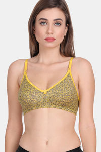 Buy Lily Single Layered Non-Wired 3/4Th Coverage Super Support Bra - Yellow