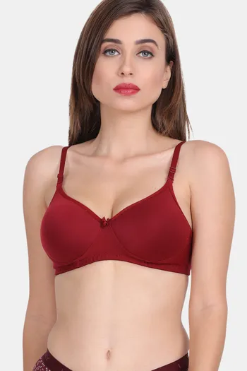 Buy Lily Padded Non-Wired 3/4Th Coverage Super Support Bra - Red at Rs.999  online