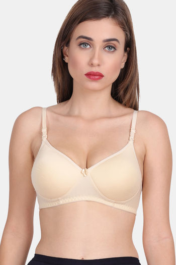 Buy Lily Padded Non-Wired 3/4Th Coverage Super Support Bra - Skin
