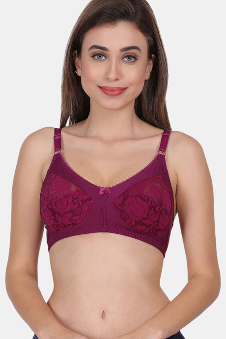 Buy Lily Padded Non-Wired 3/4Th Coverage Super Support Bra - Purple at  Rs.799 online