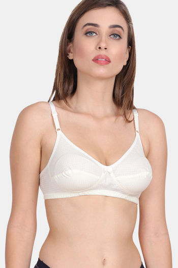 Lily Single Layered Non-Wired 3/4Th Coverage Super Support Bra - Yellow