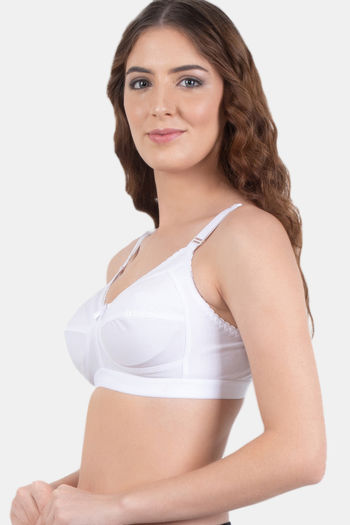 Sona Single Layered Non Wired Medium Coverage Sag Lift Bra - White