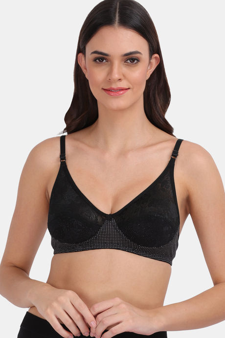 Amante Padded Non Wired Full Coverage T-Shirt Bra - Black