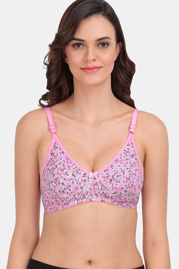 Lily Single Layered Non Wired High / 3/4Th + Coverage T-Shirt Bra - Pink