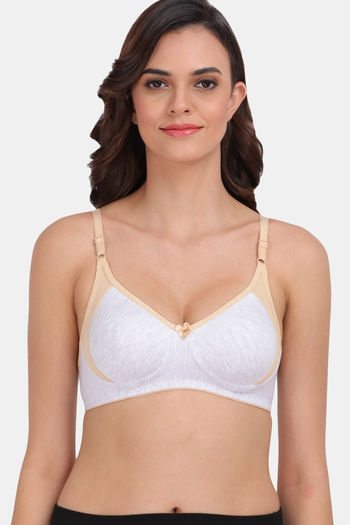 Buy Lily Double Layered Non Wired High / 3/4Th + Coverage T-Shirt Bra - Skin