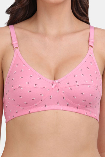 Lily Single Layered Non Wired High / 3/4Th + Coverage T-Shirt Bra - Pink