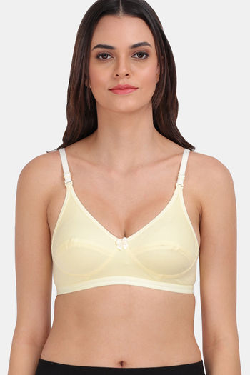 Buy Lily Single Layered Non Wired High / 3/4Th + Coverage Sleep Bra - Lemon  at Rs.599 online