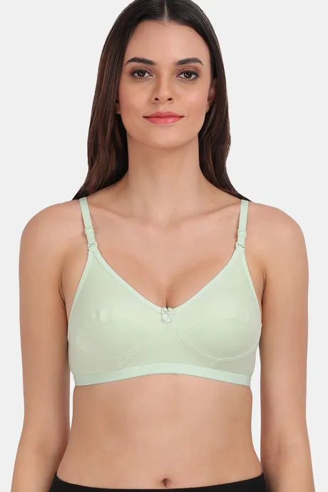 Buy Lily Single Layered Non Wired High / 3/4Th + Coverage Sleep Bra -  Parrot Green at Rs.599 online