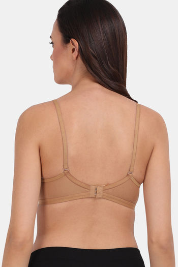 Lily Single Layered Non Wired High / 3/4Th + Coverage Sleep Bra - Gold