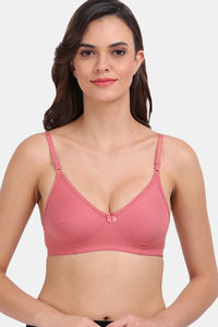 Buy Lily Double Layered Non Wired High / 3/4Th + Coverage Sleep Bra - Onion Pink