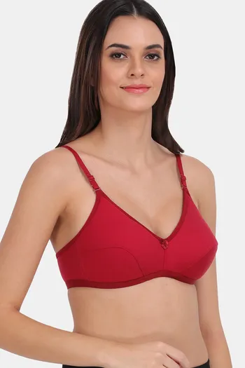 Buy Lily Padded Non Wired High / 3/4Th + Coverage Sleep Bra - Maroon at  Rs.799 online