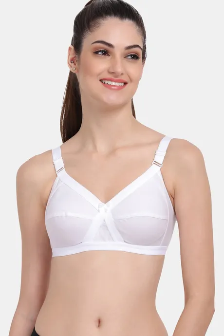 Buy Lily Single Layered Non-Wired Full Coverage Minimiser Bra - White at  Rs.899 online