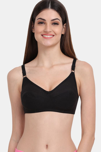 Cotton Net Non-Padded Ladies Fancy Black Bra, for Daily Wear at Rs