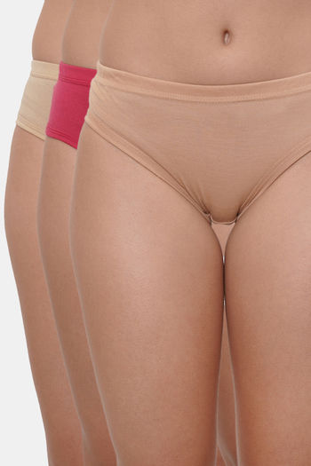 Girls' Nude Cotton Mix Underwear