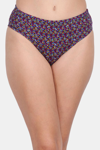 Buy Lily Cotton Printed Hipster Panty (Pack of 3) - Blue at Rs.899