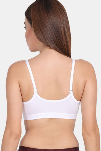 Buy Lily Cotton Full Coverage Sports Bra - White at Rs.699 online