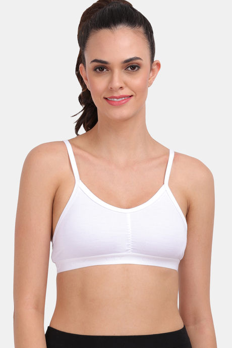 Buy Lily Medium Impact Nouveau Stretch Slip On Sports Bra - White