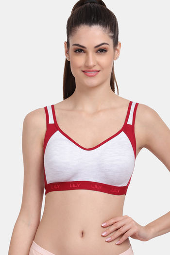 Buy Lily Easy Movement Seamless Sports Bra - Maroon at Rs.799