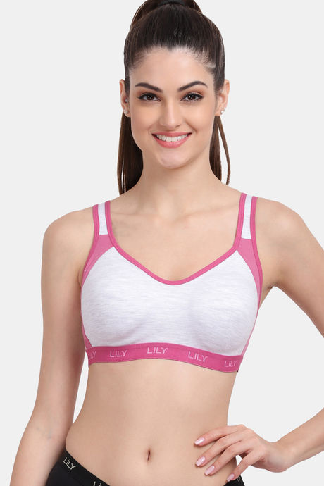 Buy Lily Easy Movement Seamless Sports Bra - Onion Pink at Rs.799