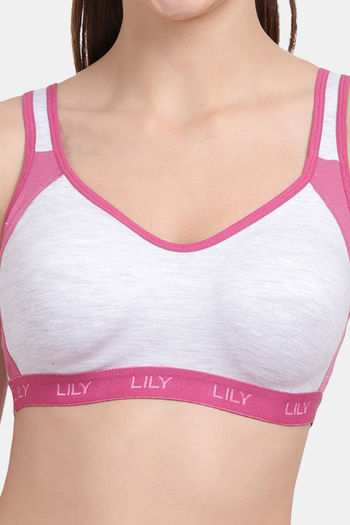 BOOMSHY Women's Lily Sports Bra Combo Pack of 3 ((28, Pista:Pink