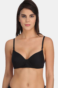 Buy Tipsy Padded Non Wired 3/4Th Coverage T-Shirt Bra - Black