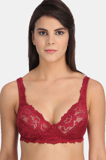 Buy Tipsy Double Layered Non Wired 3/4Th Coverage Sleep Bra - Maroon at  Rs.999 online