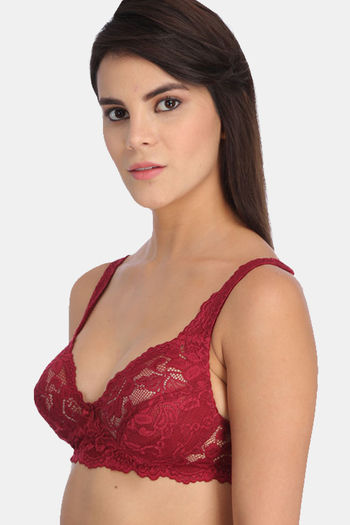 Buy Tipsy Double Layered Non Wired 3/4Th Coverage Sleep Bra - Maroon at  Rs.999 online